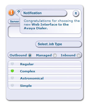 Asimut PCWebI Jobs Screen